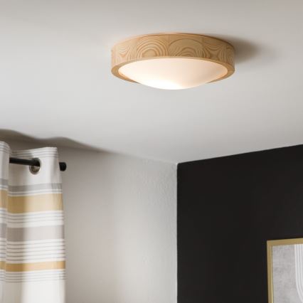 Φωτιστικό οροφής NATURAL SLIM 1xE27/60W/230V ø  27 cm πεύκο