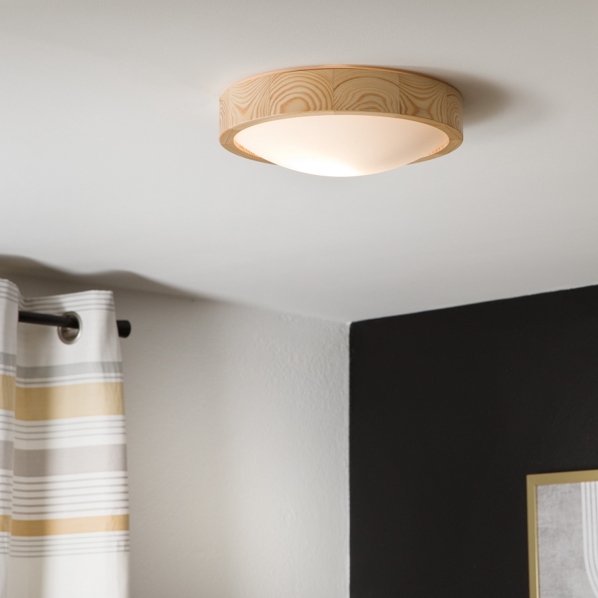 Φωτιστικό οροφής NATURAL SLIM 1xE27/60W/230V ø  27 cm πεύκο