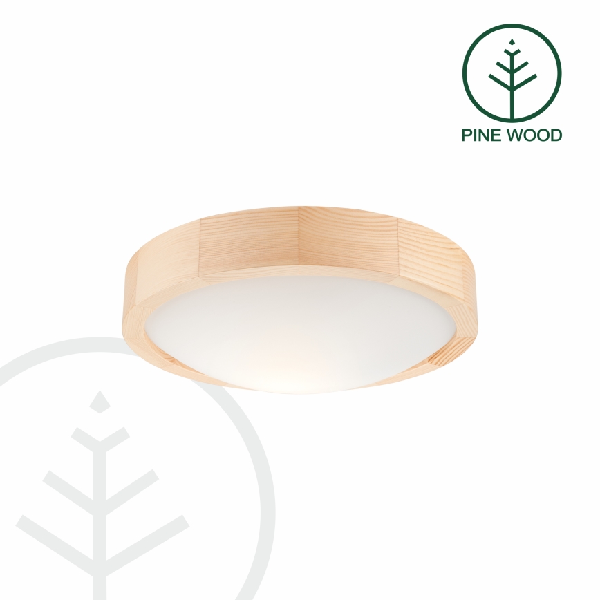 Φωτιστικό οροφής NATURAL SLIM 1xE27/60W/230V ø  27 cm πεύκο