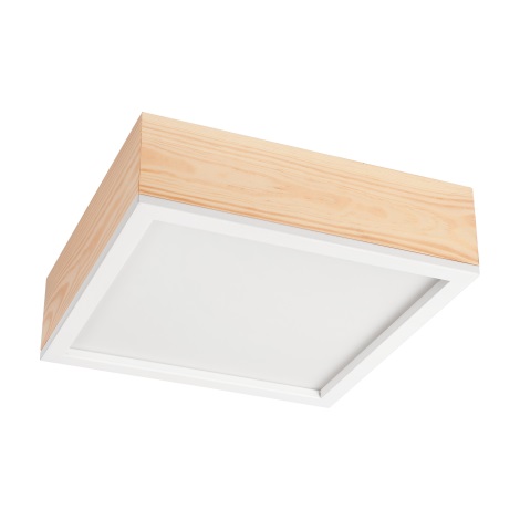 Φωτιστικό οροφής NATURAL SQUARE 2xE27/15W/230V 31x31 cm πεύκο/λευκό