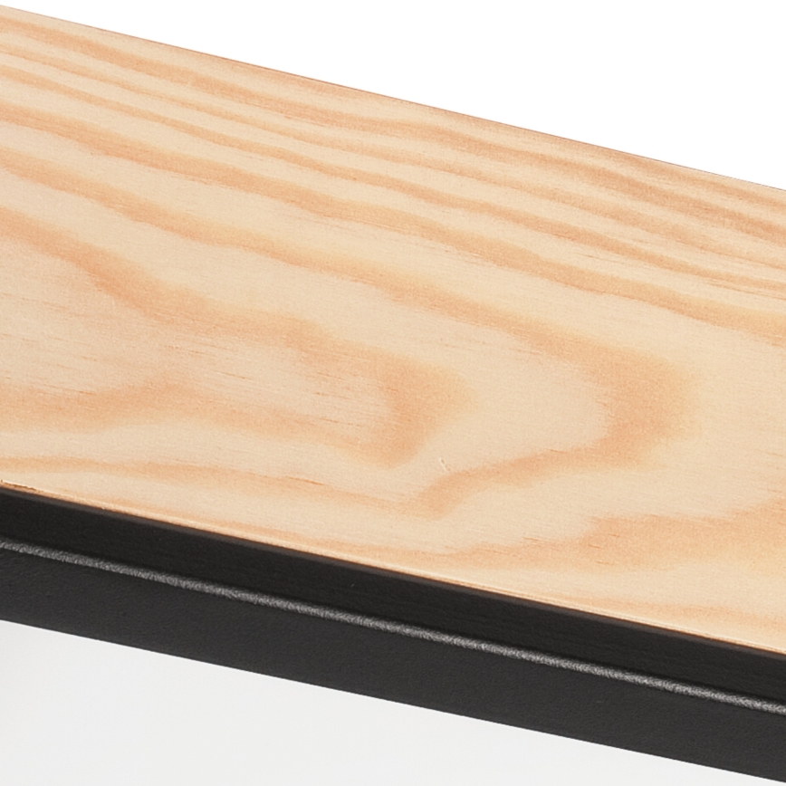 Φωτιστικό οροφής NATURAL SQUARE 2xE27/15W/230V 31x31 cm πεύκο/μαύρο