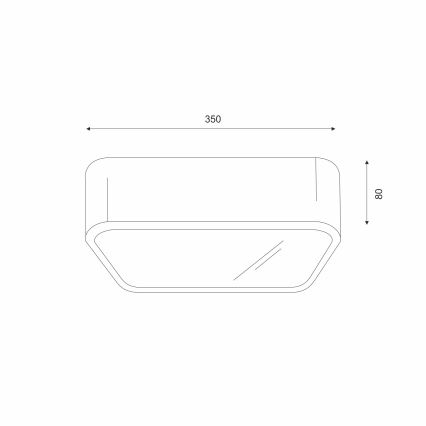 Φωτιστικό οροφής NATURAL SQUARE 2xE27/15W/230V 35x35 cm πεύκο