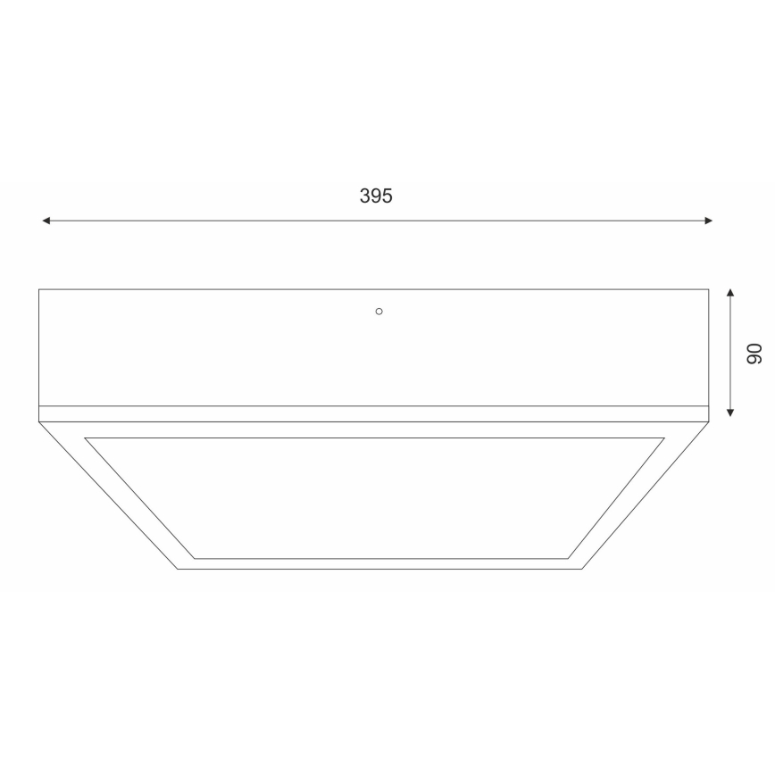 Φωτιστικό οροφής NATURAL SQUARE 4xE27/15W/230V 39x39 cm πεύκο/μαύρο