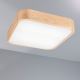 Φωτιστικό οροφής NATURAL SQUARE 4xE27/15W/230V 45x45 cm πεύκο