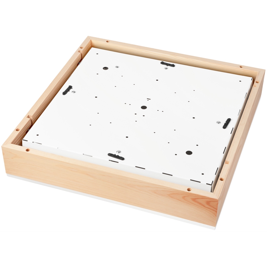 Φωτιστικό οροφής NATURAL SQUARE 4xE27/15W/230V 48x48 cm πεύκο/λευκό