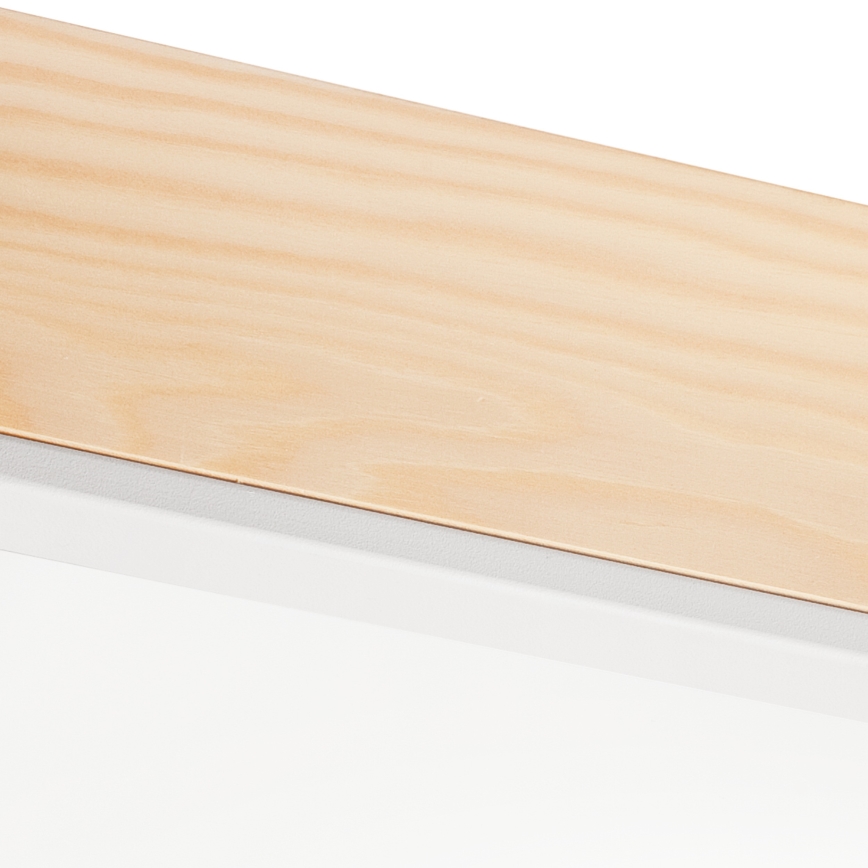 Φωτιστικό οροφής NATURAL SQUARE 4xE27/15W/230V 48x48 cm πεύκο/λευκό
