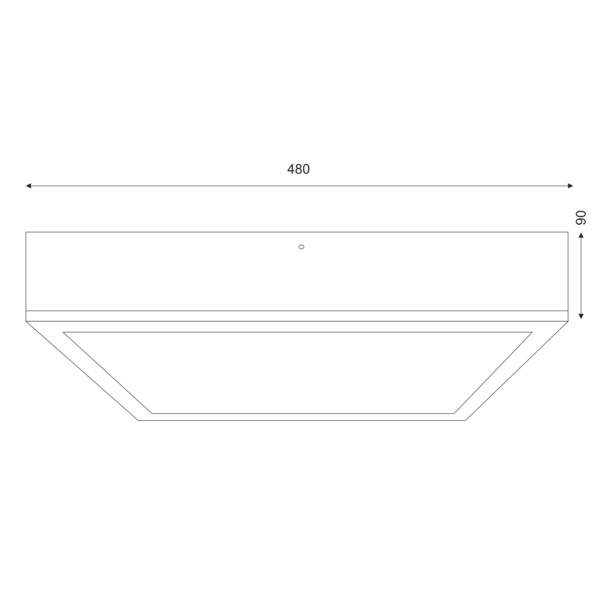 Φωτιστικό οροφής NATURAL SQUARE 4xE27/15W/230V 48x48 cm πεύκο/λευκό