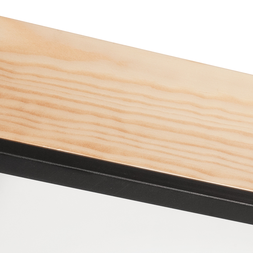 Φωτιστικό οροφής NATURAL SQUARE 4xE27/15W/230V 48x48 cm πεύκο/μαύρο