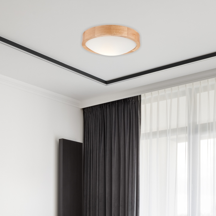 Φωτιστικό οροφής OAK SLIM 1xE27/60W/230V δρυς ø 27 cm