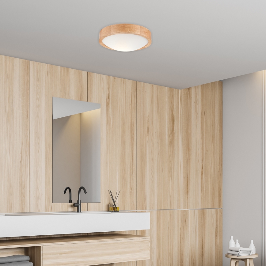 Φωτιστικό οροφής OAK SLIM 1xE27/60W/230V δρυς ø 27 cm