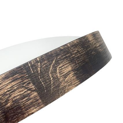 Φωτιστικό οροφής OAK SLIM 2xE27/15W/230V Ø 37 cm, δρυς/σκούρο καφέ