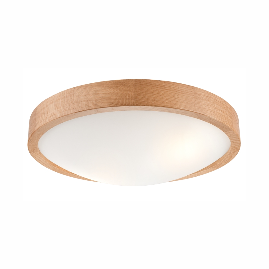 Φωτιστικό οροφής OAK SLIM 2xE27/60W/230V δρυς ø 37 cm