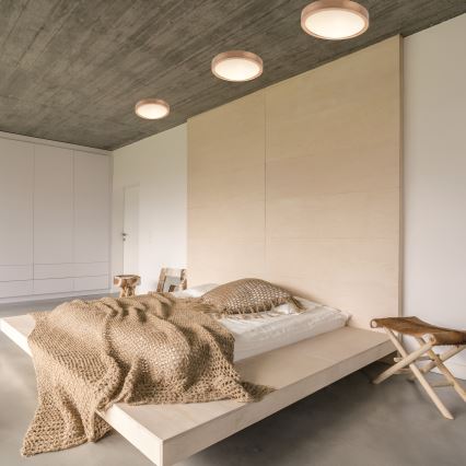 Φωτιστικό οροφής OAK SLIM 2xE27/60W/230V δρυς ø 37 cm