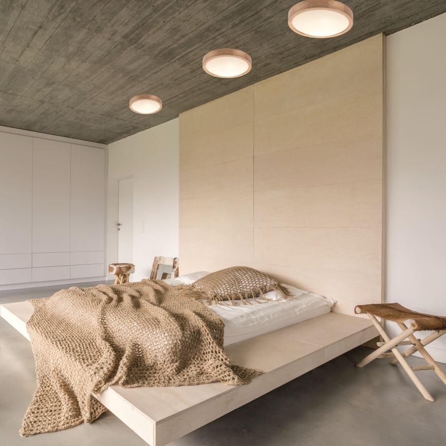 Φωτιστικό οροφής OAK SLIM 2xE27/60W/230V δρυς ø 37 cm