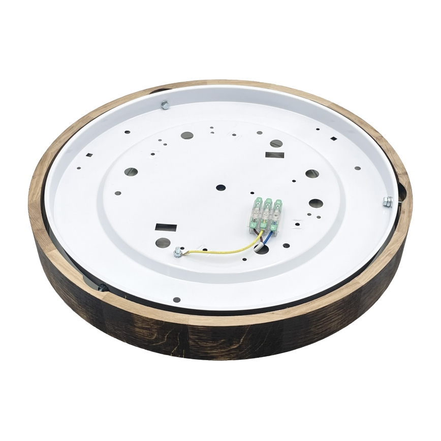 Φωτιστικό οροφής OAK SLIM 3xE27/15W/230V Ø 47 cm δρυς/σκούρο καφέ