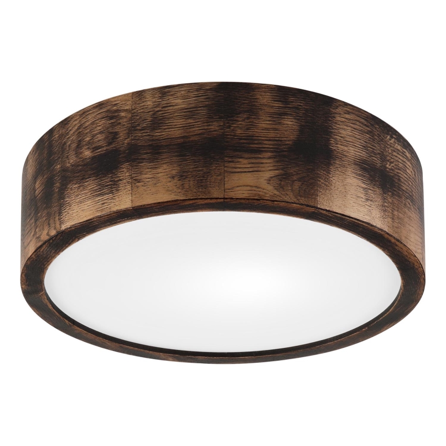 Φωτιστικό οροφής OAK SMOKY 1xE27/15W/230V ø 27,5 cm δρυς/σκούρο καφέ