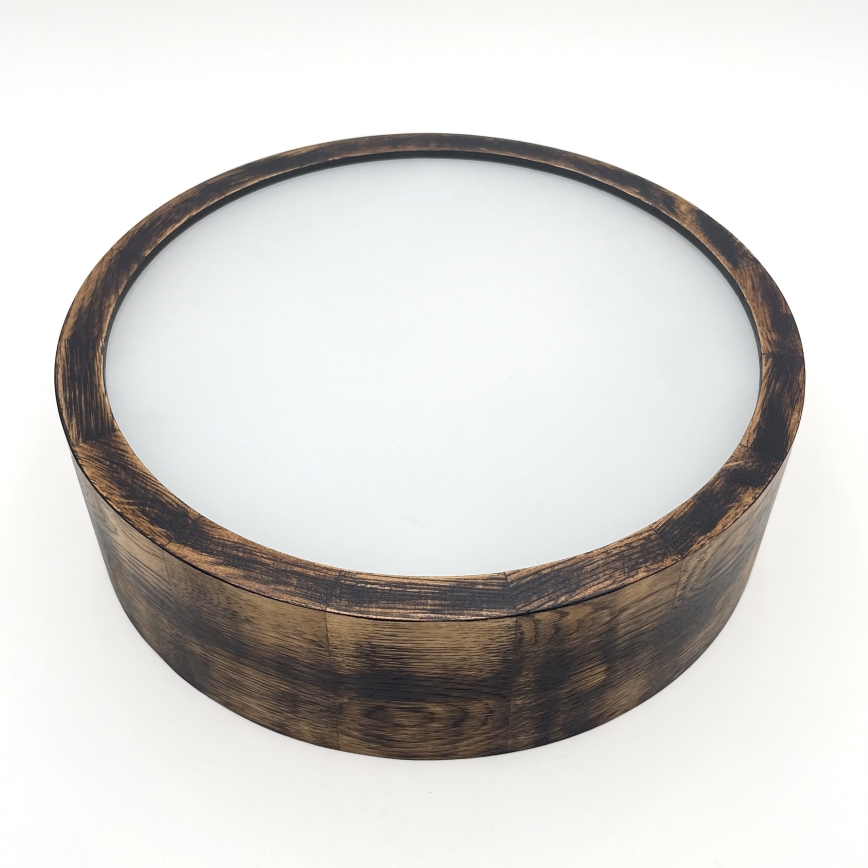 Φωτιστικό οροφής OAK SMOKY 1xE27/15W/230V ø 27,5 cm δρυς/σκούρο καφέ