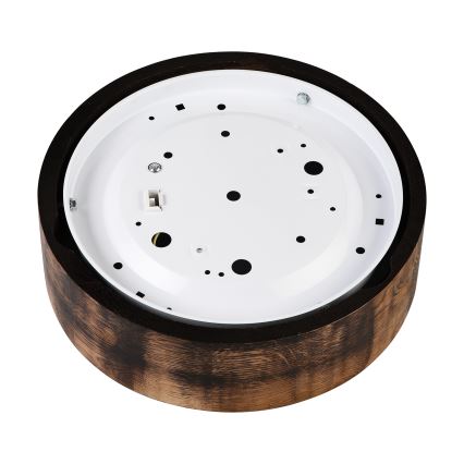 Φωτιστικό οροφής OAK SMOKY 1xE27/15W/230V ø 27,5 cm δρυς/σκούρο καφέ