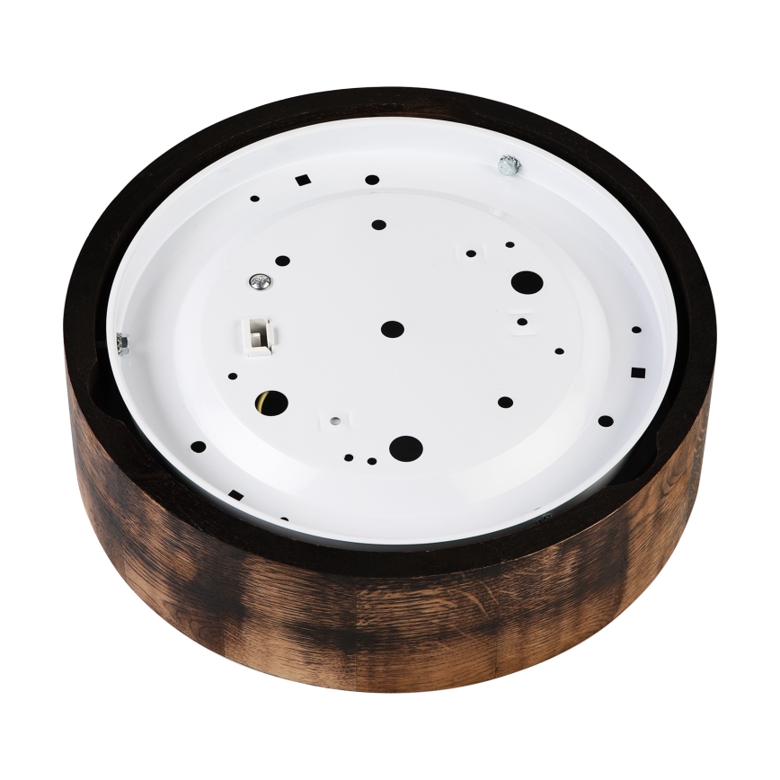 Φωτιστικό οροφής OAK SMOKY 1xE27/15W/230V ø 27,5 cm δρυς/σκούρο καφέ