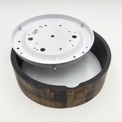 Φωτιστικό οροφής OAK SMOKY 1xE27/15W/230V ø 27,5 cm δρυς/σκούρο καφέ