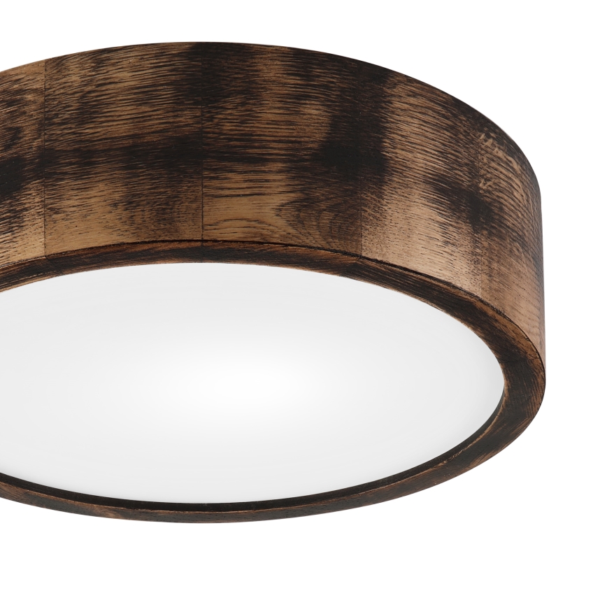 Φωτιστικό οροφής OAK SMOKY 1xE27/15W/230V ø 27,5 cm δρυς/σκούρο καφέ