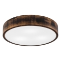 Φωτιστικό οροφής OAK SMOKY 3xE27/15W/230V ø 47,5 cm δρυς/σκούρο καφέ