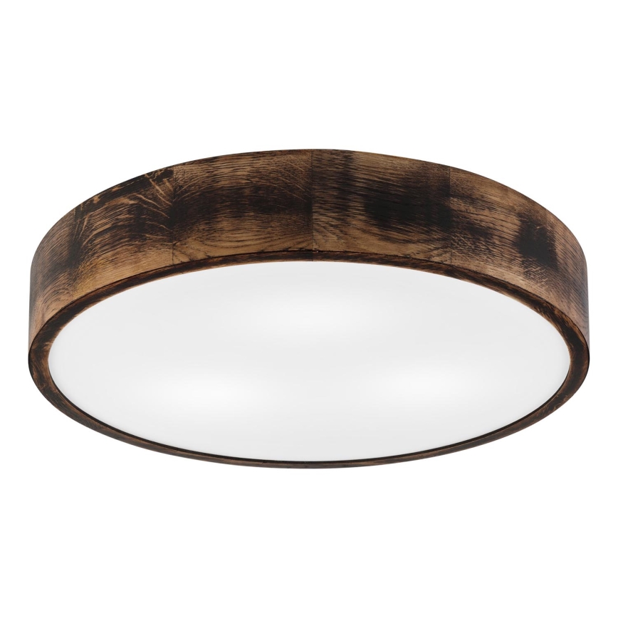 Φωτιστικό οροφής OAK SMOKY 3xE27/15W/230V ø 47,5 cm δρυς/σκούρο καφέ