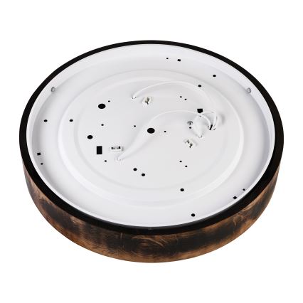 Φωτιστικό οροφής OAK SMOKY 3xE27/15W/230V ø 47,5 cm δρυς/σκούρο καφέ