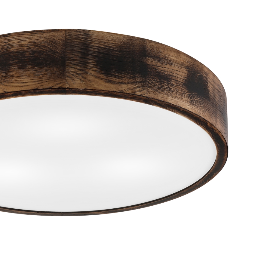 Φωτιστικό οροφής OAK SMOKY 3xE27/15W/230V ø 47,5 cm δρυς/σκούρο καφέ