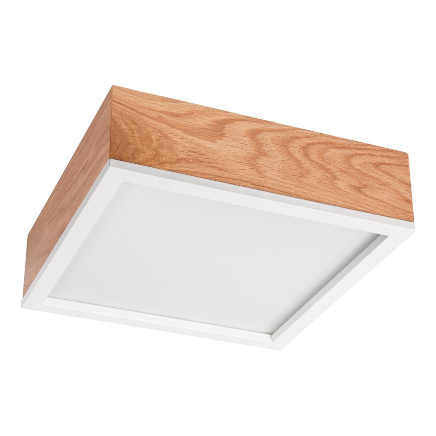 Φωτιστικό οροφής OAK SQUARE 2xE27/15W/230V 31x31 cm δρυς/λευκό