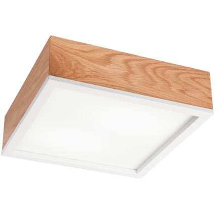 Φωτιστικό οροφής OAK SQUARE 2xE27/15W/230V 31x31 cm δρυς/λευκό