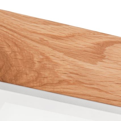 Φωτιστικό οροφής OAK SQUARE 2xE27/15W/230V 31x31 cm δρυς/λευκό