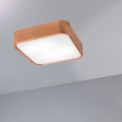 Φωτιστικό οροφής OAK SQUARE 2xE27/15W/230V 35x35 cm δρυς