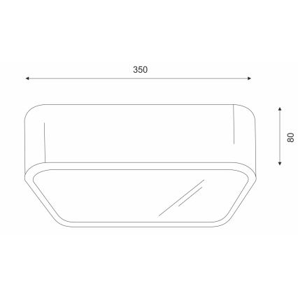 Φωτιστικό οροφής OAK SQUARE 2xE27/15W/230V 35x35 cm δρυς