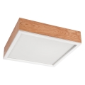 Φωτιστικό οροφής OAK SQUARE 4xE27/15W/230V 39x39 cm δρυς/λευκό