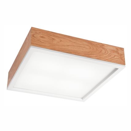 Φωτιστικό οροφής OAK SQUARE 4xE27/15W/230V 39x39 cm δρυς/λευκό