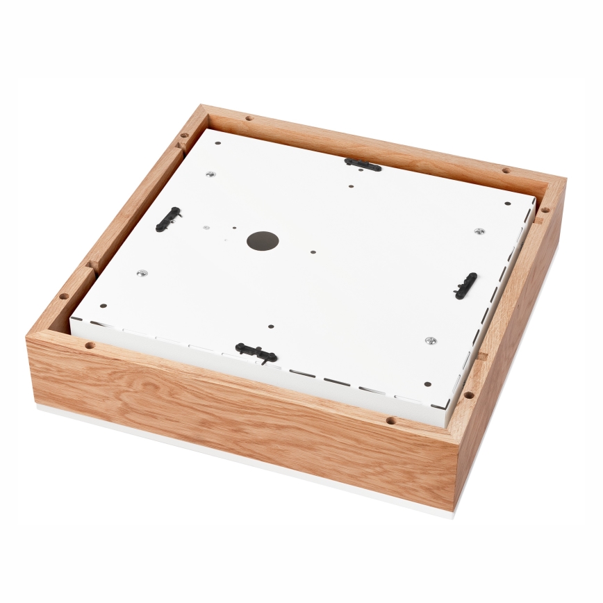 Φωτιστικό οροφής OAK SQUARE 4xE27/15W/230V 39x39 cm δρυς/λευκό