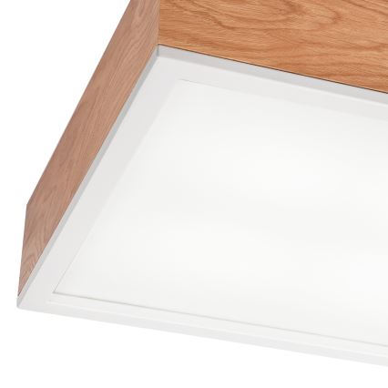 Φωτιστικό οροφής OAK SQUARE 4xE27/15W/230V 39x39 cm δρυς/λευκό