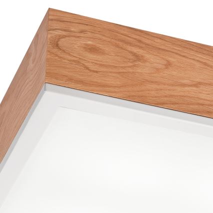 Φωτιστικό οροφής OAK SQUARE 4xE27/15W/230V 39x39 cm δρυς/λευκό