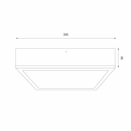 Φωτιστικό οροφής OAK SQUARE 4xE27/15W/230V 39x39 cm δρυς/λευκό