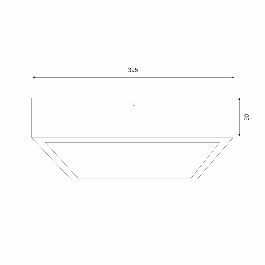 Φωτιστικό οροφής OAK SQUARE 4xE27/15W/230V 39x39 cm δρυς/λευκό
