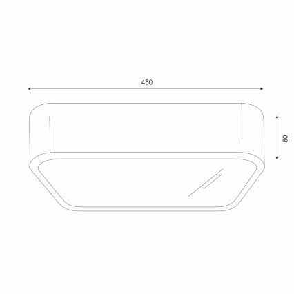 Φωτιστικό οροφής OAK SQUARE 4xE27/15W/230V 45x45 cm δρυς