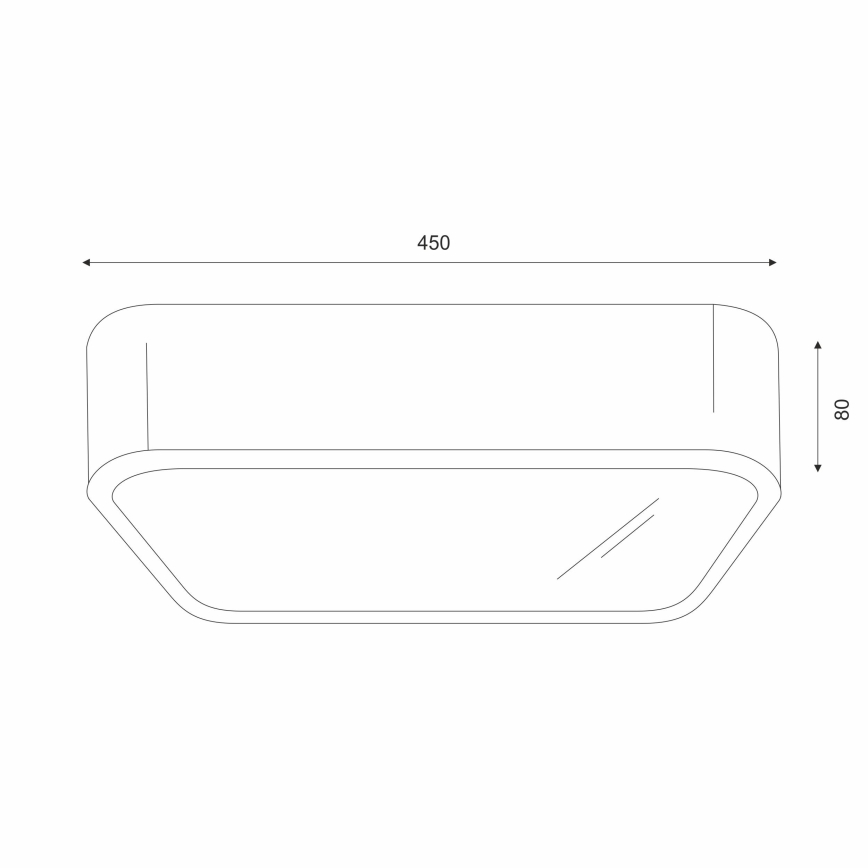 Φωτιστικό οροφής OAK SQUARE 4xE27/15W/230V 45x45 cm δρυς