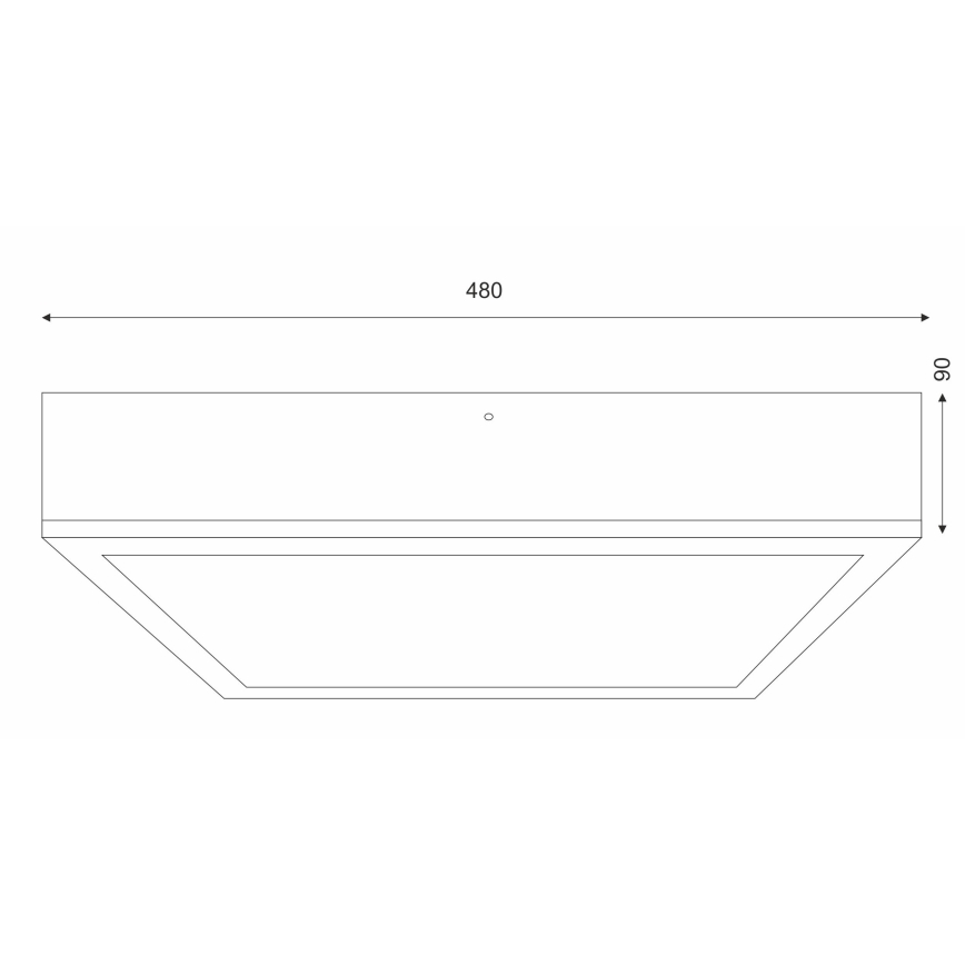 Φωτιστικό οροφής OAK SQUARE 4xE27/15W/230V 48x48 cm δρυς/λευκό
