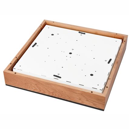 Φωτιστικό οροφής OAK SQUARE 4xE27/15W/230V 48x48 cm δρυς/μαύρο