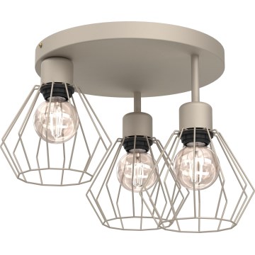 Φωτιστικό οροφής PARKLA 3xE27/15W/230V μπεζ