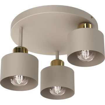 Φωτιστικό οροφής PARKLA 3xE27/15W/230V μπεζ/χρυσό