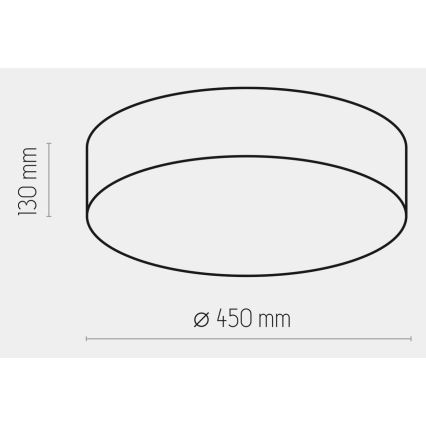 Φωτιστικό οροφής RONDO 4xE27/15W/230V δ. 45 cm γκρι