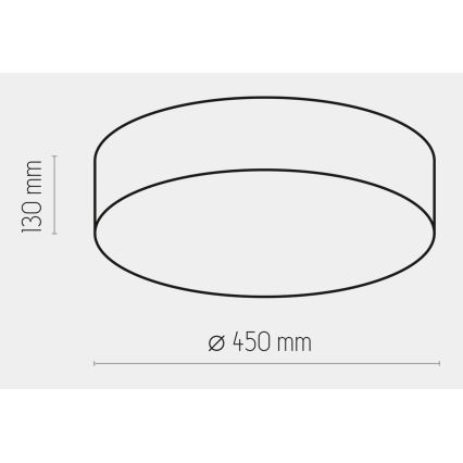 Φωτιστικό οροφής RONDO 4xE27/15W/230V δ. 45 cm μαύρο