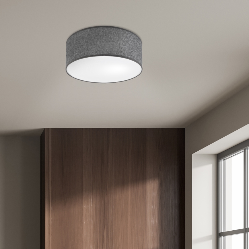 Φωτιστικό οροφής SIRJA 1xE27/15W/230V διάμ. 35 cm γκρι